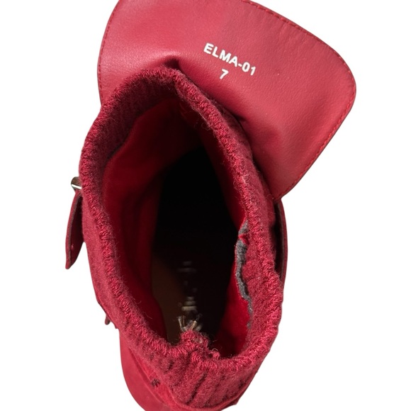 Refresh Maroon Ankle Boots for Women Size 7 - Picture 9 of 11